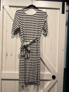 Lucille Striped in Navy Dress
